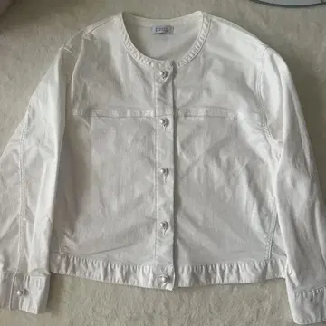 BARNEYS NEW YORK 노카라 자켓 화이트