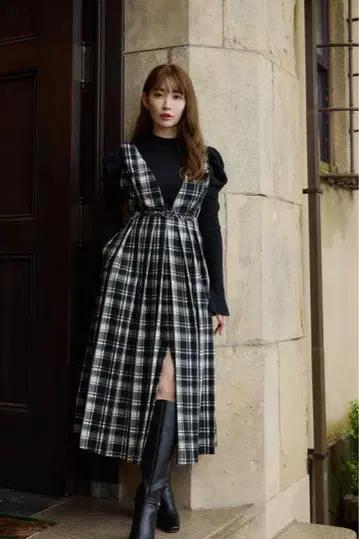 Herlipto Classic Plaid Jumper Dress M
