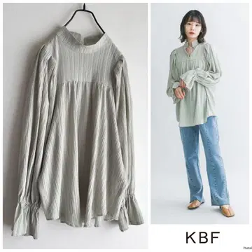 어반 리서치 KBF [세탁 가능] 요철 디자인 개더 2way 블라우스