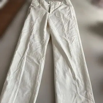 INCOTEX 화이트 와이드 팬츠 지퍼 플라이 30 남성용