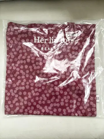Herlipto beauty 체리 플랫 미니 토트 루쿠아 2주년 한정판