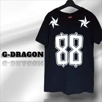 BIGBANG G-DRAGON 88 프린트 블랙 T셔츠 빅방