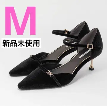 미사용 새상품 RANDA 모노그램 부품 세퍼레이트 펌프스 블랙 M 사이즈