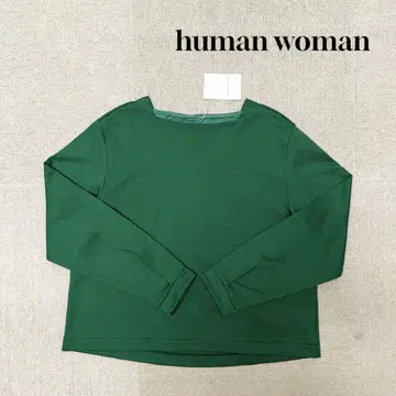 새상품 human woman 풀오버 긴팔 그린 M 사이즈