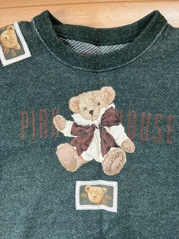 PINK HOUSE 곰 자수 긴팔 스웨터