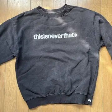 thisisneverthat 블랙 로고 맨투맨