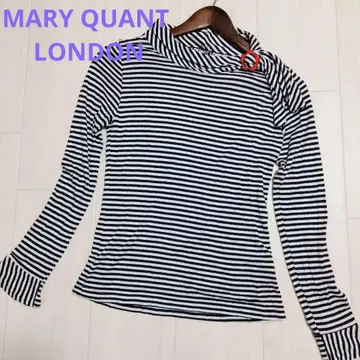 MARY QUANT LONDON 보타이 보더 티셔츠 네이비