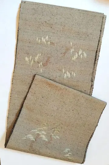 나고야 오비 직조 무늬  팔촌 순수 실크 오비