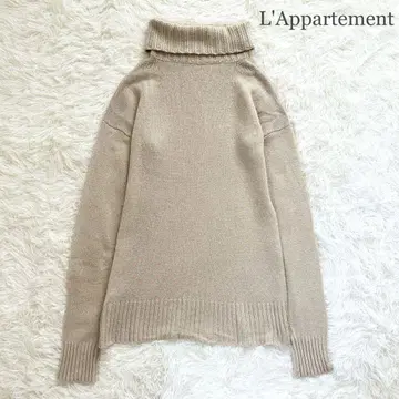 [새상품급] 라빠르망 터틀넥 베이직 니트 카멜 베이지