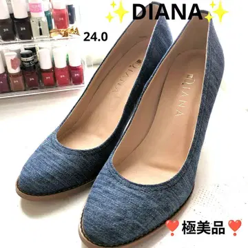 컨디션 최상 DIANA 데님풍 스틸레토 하이힐 24.0