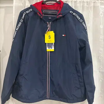 타미힐피거 여성용 로고 테이프 윈드브레이커 자켓