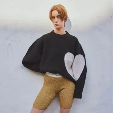 [ NKNIT ] 하트 패턴 니트 pattern KNIT BLACK