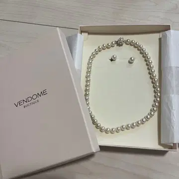 VENDOME (반돔) 포멀 펄 목걸이 귀걸이 관혼상제