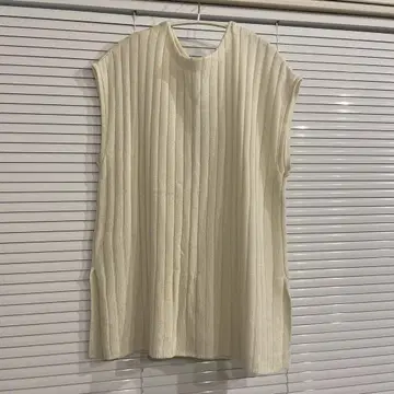willfully 리브 슬리브리스 스웨터 아이보리