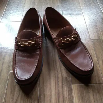 ZARA 천연 가죽 브라운 로퍼 27cm