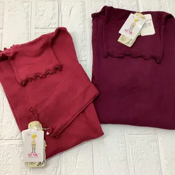 카모이 요코 TUNIC 하이넥 T셔츠 긴팔 프리 사이즈 2개