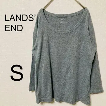 랜즈엔드 LANDS' END 긴팔 T셔츠 [S] 얇은 소재 면100%