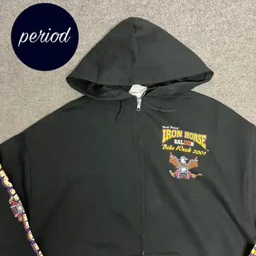 P2488 00s IRONHORSE SALOON 맨투맨 지퍼 후드티