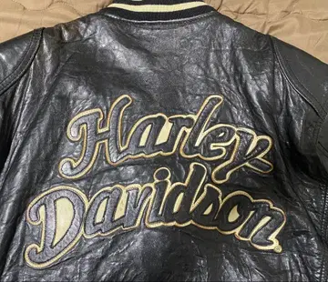 Harley Davidson 블랙 레더 봄버 자켓