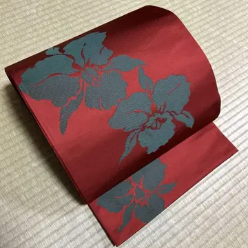순수 실크 후쿠로 오비 [ 츠지무라 쥬사브로 ] [ 꽃 ]
