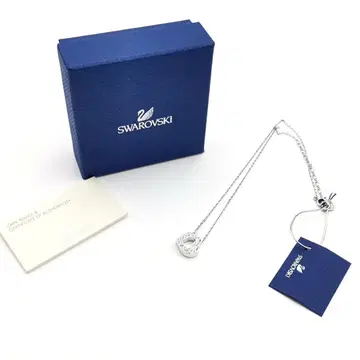 컨디션 최상 스와로브스키 목걸이 하트 클리어 크리스탈 10-250906