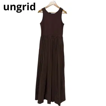 ungrid 언그리드 슬리브리스 롱 원피스 브라운 F
