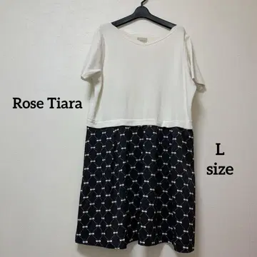 [ 새상품급 ] Rose Tiara 원피스 반팔 절개 디자인 성숙/러블리