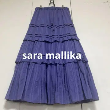 sara mallika 티어드 롱 스커트 S