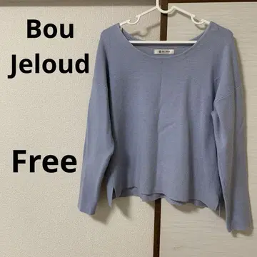 Bou Jeloud 긴팔 니트 스웨터 블루 Free 여성용