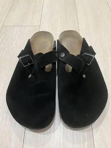 버켄스탁 보스턴 41 블랙 스웨이드