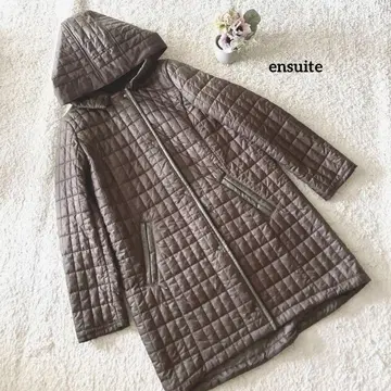 ensuite 브라운 퀼팅 자켓 후드 [ 2 ]