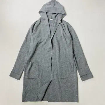 PLST 플라스테 스트레치 후디드 롱 가디건 코디 가디건
