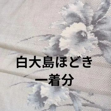 레어 화이트 오시마 명주 풀기 한 벌 분량 카틀레야 꽃무늬 양꽃