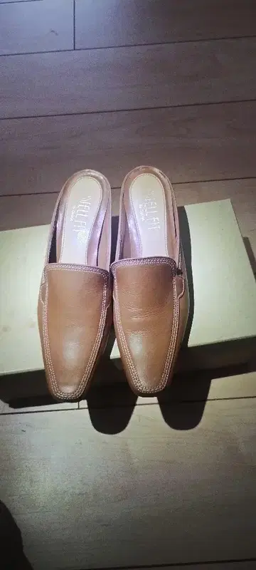 브라운 슬립온뮬 21cm