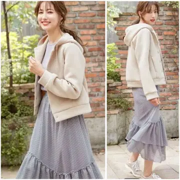 any SiS 마쉬멜로우 종이상자 블루종 후드티 후드 아우터 가을