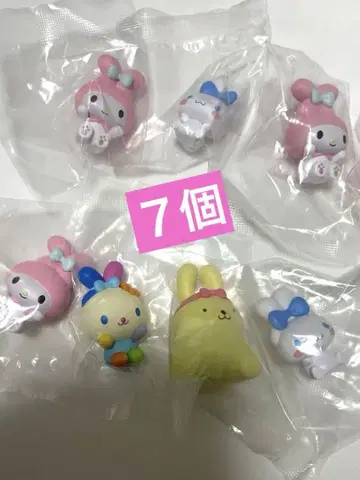 미사용 새상품/따라쟁이 토끼 시나몬 캡슐 토이 세트 7개입