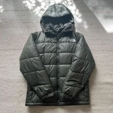 THE NORTH FACE 다운 자켓 후드 부착 다크 그레이