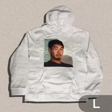 야수 선배 후드티 L 사이즈 화이트