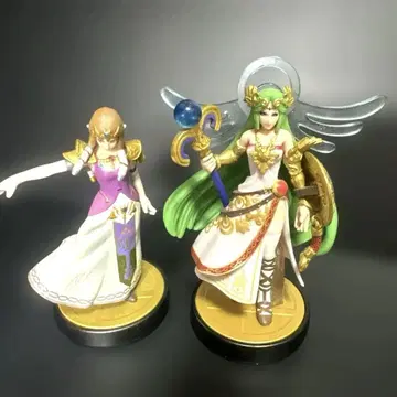스매시 브라더스 WiiU amiibo 젤다와 팔테나 피규어 2개 세트