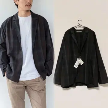 가격표 BEAMS LIGHTS 오버다이 체크 자켓 가을 셔츠