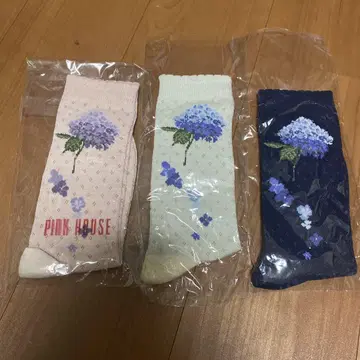 최종 가격 인하, 미사용 새상품, 핑크하우스 수국 양말 3켤레 묶음 판매