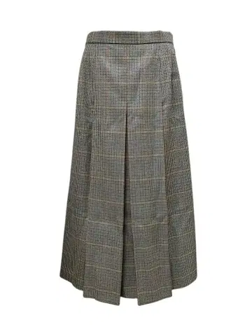 Viyella 그레이 체크 롱 스커트