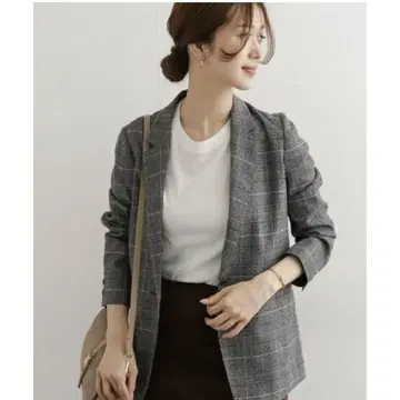 URBAN RESEARCH DOORS 체크 무늬 테일러드 자켓