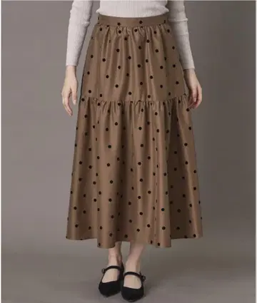 새상품급 DRESSTERIOR 플로키 도트 스커트