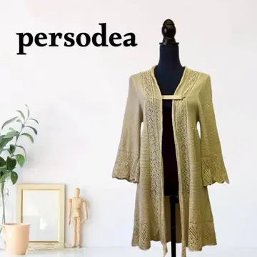 zG217 [ XL ] persodea 가디건 롱 기장 시스루 니트