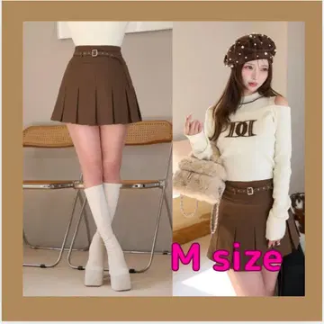 Darich 세미 와이드 플리츠 테일러드 미니 스커트 M 사이즈