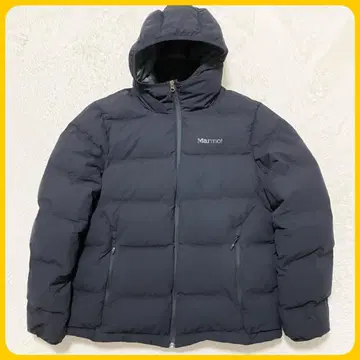 새상품급 Marmot 심리스 다운 자켓 블랙 L 후드 마모트
