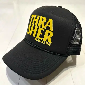 90s 00s THRASHER MAGAZINE 메쉬 캡 블랙