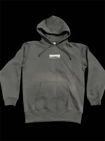 THRASHER 후드 부착 후드티 블랙