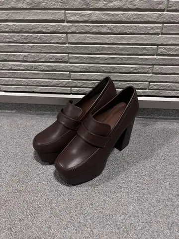 다크 브라운 플랫폼 힐